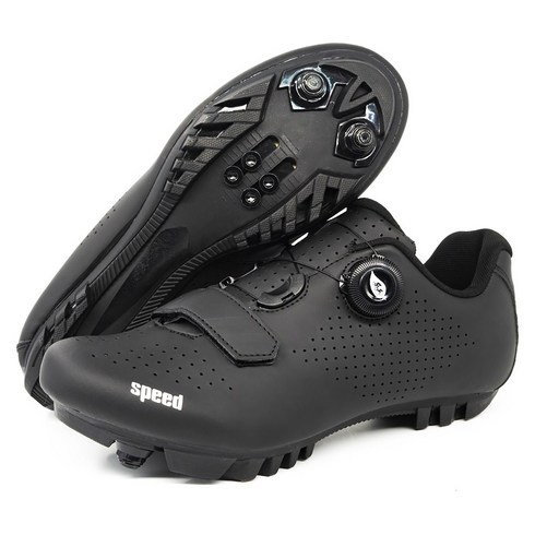 스토리원 자전거 클릿 슈즈 MTB 사이클 로드 신발 SH-896, 230, 블랙-MTB