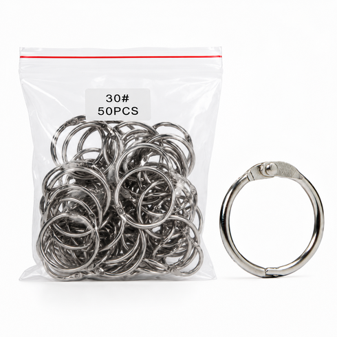 JS-TOP 오링 카드링 고리 50개입, 1개, 30mm