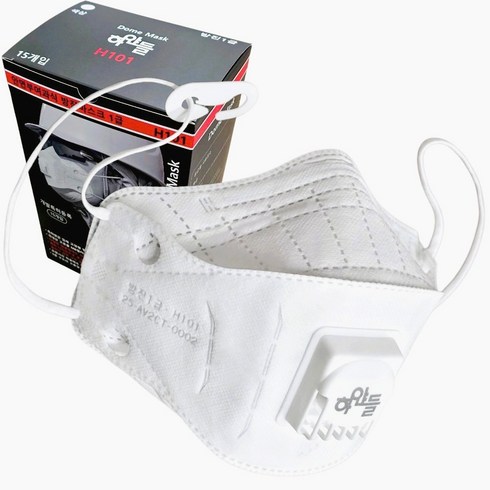 하얀들 1급 방진 마스크 H101 접이식 입체고정 특허 디자인, 화이트, 30개