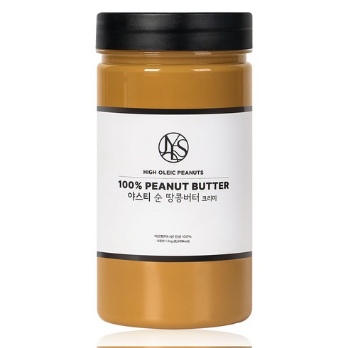 야스티 순 땅콩버터 크리미 100% 무첨가, 1.5kg, 1개