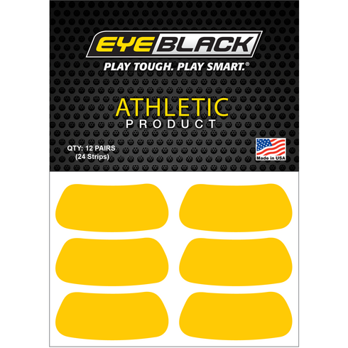 EYEBLACK Yellow 컬러 아이블랙 12 pair (24개) Dark Yellow 아이패치 스티커, 노랑, 1개
