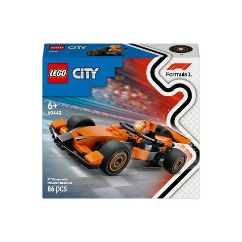 레고 시티 McLaren 레이스 카와 F1 드라이버 60442, 혼합색상, 1개