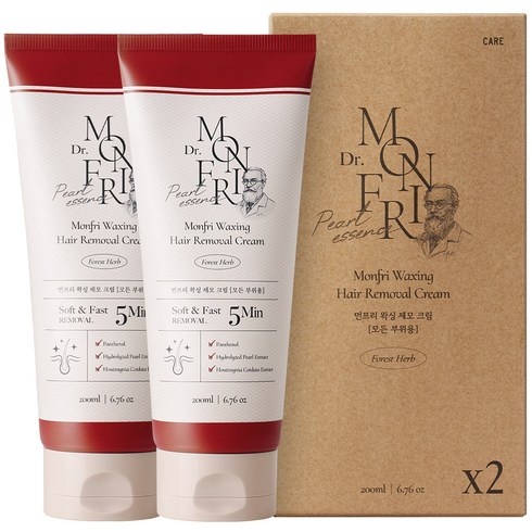 저자극/톤업 먼프리 판텔라 민감성 왁싱 제모 톤업 크림 포레스트 허브 향, 2개, 200ml