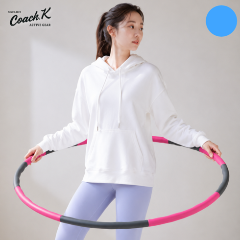 코치케이 어린이 유아 아동 키즈 초등 뱃살 다이어트 훌라후프 트레이너 추천 상품, 1개, 프리미엄 블루, 1.2kg