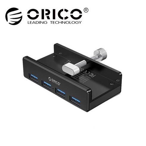 오리코 무전원 4포트 USB3.0 허브 DIY설치형, MH4PU, 블랙, 1개