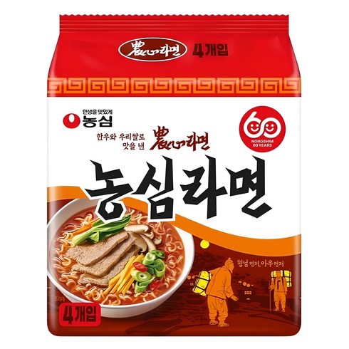 농심 라면 124g, 4개