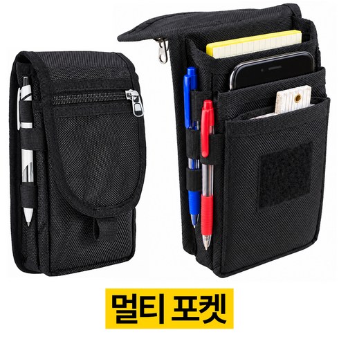 디심플 남자 허리가방 휴대폰 파우치 남성 핸드폰가방, 1개, 블랙