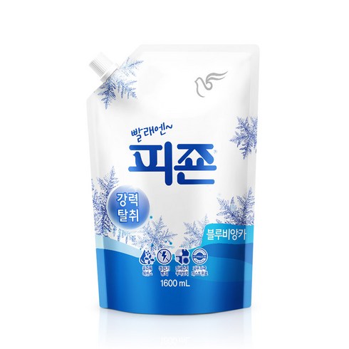 피죤 레귤러 섬유유연제 블루비앙카 리필, 1.6L, 8개