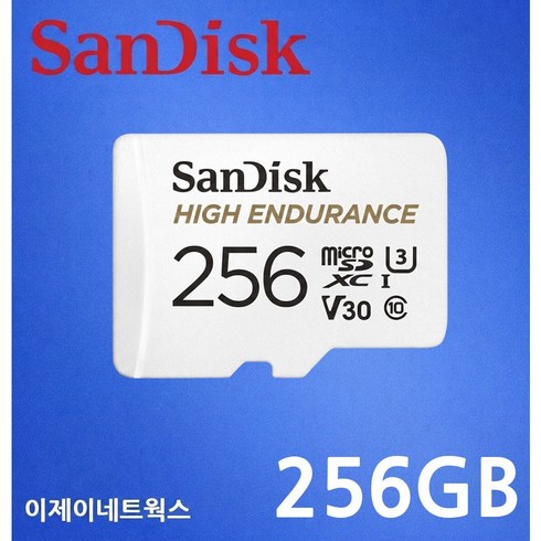 샌디스크 마이크로SD Class10 하이엔듀런스 블랙박스 마이크로 SD 메모리카드, 1개, 256GB