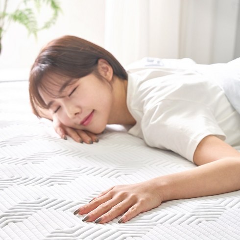 장수돌침대 듀라론 냉감매트 냉감패드 여름 침대패드, 화이트블루