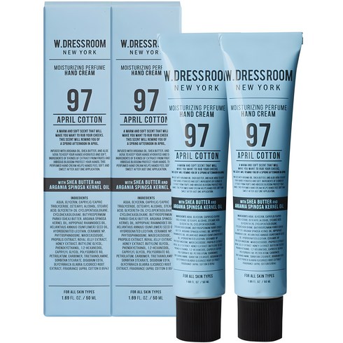더블유드레스룸 퍼퓸 핸드크림 97, 50ml, 2개