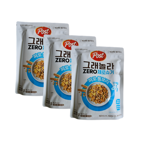 포스트 그래놀라 제로슈거 파로 통보리, 220g, 3개
