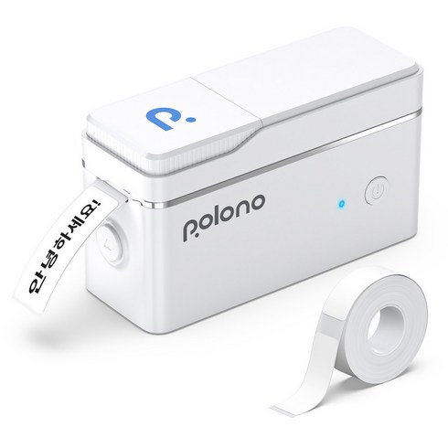 POLONO P31s 네임스티커 라벨 프린터 라벨기 (라벨지포함), 1개, P31S-W(흰색)