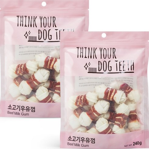 띵크유어도그티 강아지 딩고껌 소형 15P, 소고기, 240g, 2개