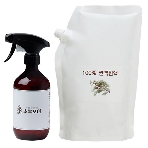 초록모아 잎 편백수 피톤치드 스프레이 탈취제, 1개, 1L