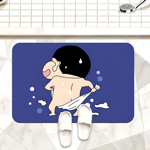 귀여운 인물 욕실 발매트 규조토 발매트, 짱구는 못 말려요 17