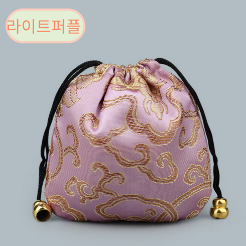 앨오앤지 전통 복주머니 파우치 세트, 5개, 15.라이트퍼플5개