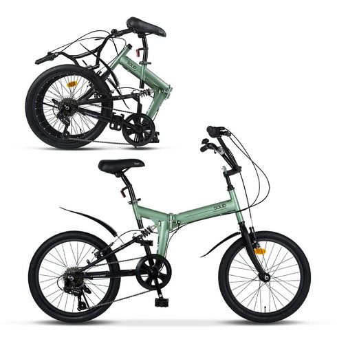 삼천리자전거 접이식 자전거 20솔리드RS, 카키, 155cm, 1개
