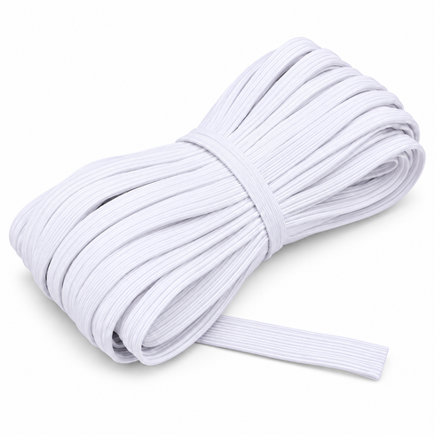 소요상점 고탄성 바지 고무줄 밴드 10mm X 10M, 1개, 화이트