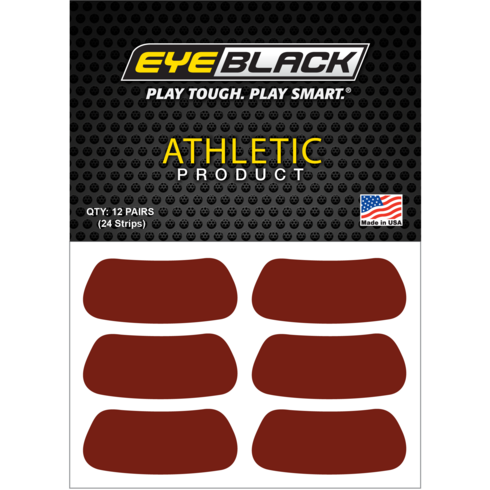 EYEBLACK Maroon 마룬 컬러 아이블랙 12 pair (24개) 적갈색 아이패치 스티커, 1개