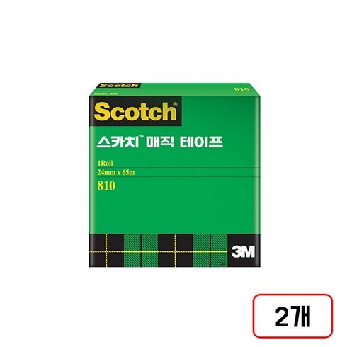 스카치 매직 테이프 810 리필 3인치 24mm x 65m, 3개