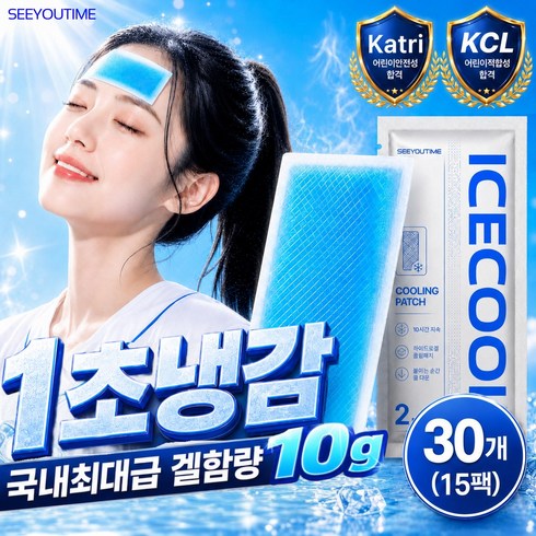 시유타임 붙이는 아이스 쿨패치 냉감 쿨링패치, 30개