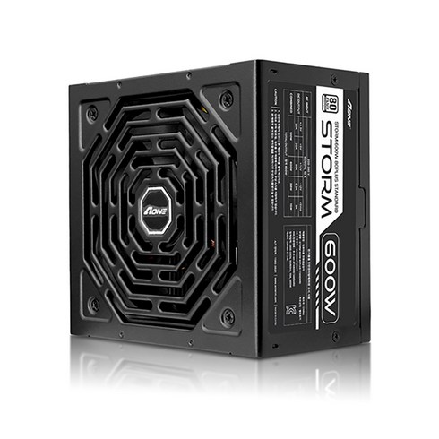 AONE 스톰 600W 80PLUS 스탠다드 블랙 PC 파워서플라이 컴퓨터 전원, STORM 600W 80+ STANDARD