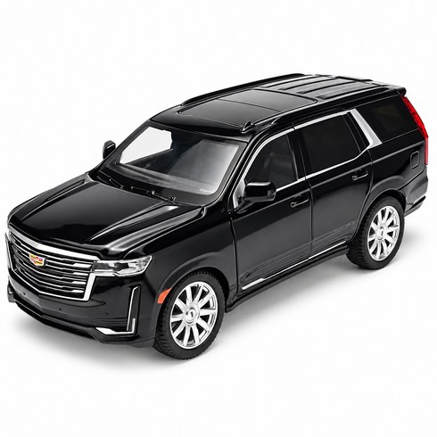다이캐스트 1:24 캐딜락 에스컬레이드 5세대 SUV 합금 풀백 자동차 모형, 1개, 블랙