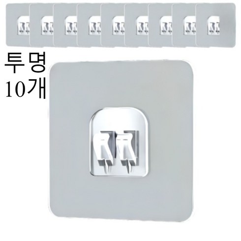 무타공 접착패드 싱글, 10개