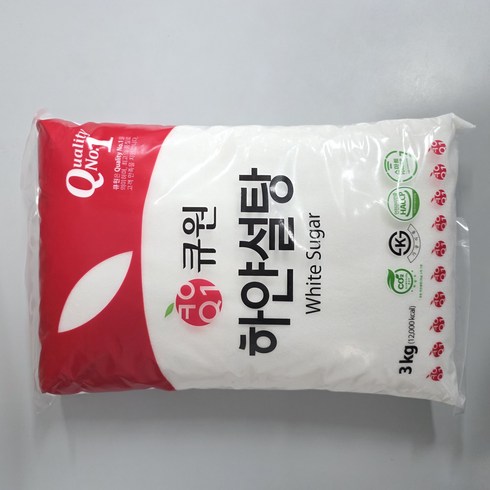 큐원 하얀 설탕, 3kg, 4개