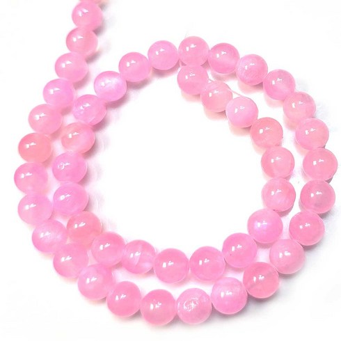 C-Bead 줄원석 8mm 빙사옥 한줄 컬러선택, 핑크
