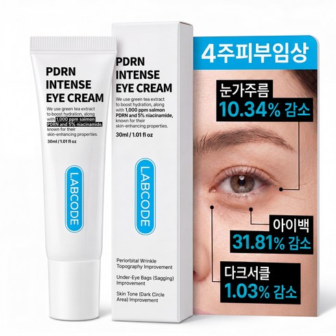 랩코드 주름개선 PDRN 다크서클 아이백 눈밑제거 아이크림, 1개, 30ml