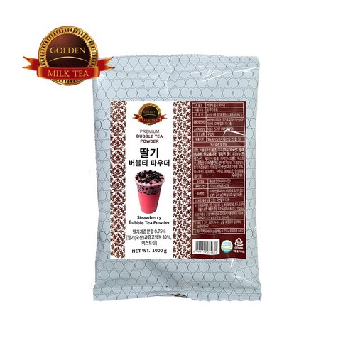 버블티 딸기 밀크티 파우더, 1kg, 1개입, 1개