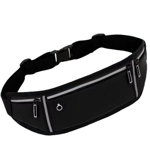 GYM BAG 초경량 고급형 방수 러닝 벨트 블랙, BLACK, 1개