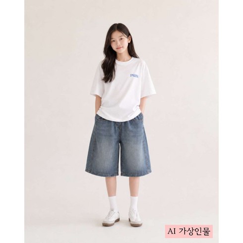 [아동/일로딜로] 벌룬 버뮤다 데님 팬츠 IDTH26353_GS