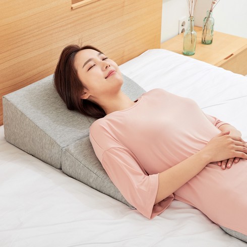 닥터신 위편한베개 역류방지 속편한 경사베개 침대등받이 다기능 웨지필로우 쿠션, 라이트그레이, 3개