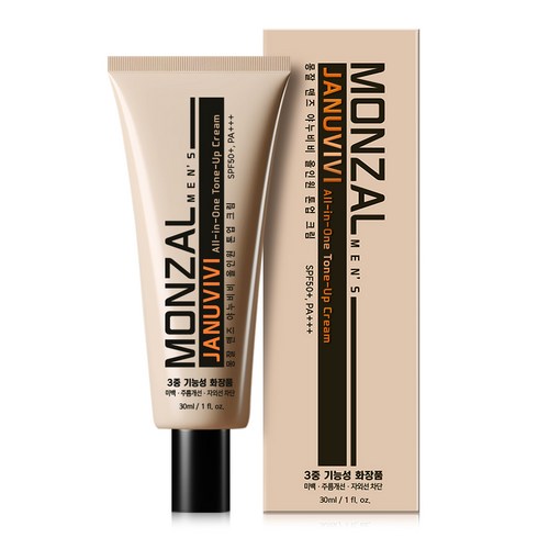 몽잘 맨즈 야누비비 올인원 톤업 크림 30ml, 누드베이지, 2개