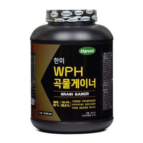 한미 WPH 곡물게이너 곡물쉐이크 벌크업 프로틴쉐이크 헬스보충제 4.0kg, 1개, 4kg