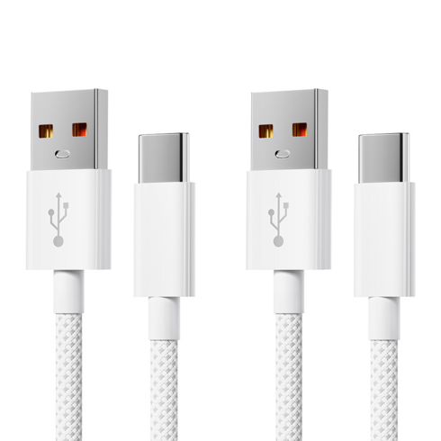 usb c타입 케이블 usb to c타입 초고속 충전케이블 차량용 고속 충전기 c타입 케이블 1m/1.5m/2m C타입 고속 충전기 케이블, 2개, 화이트, 3m