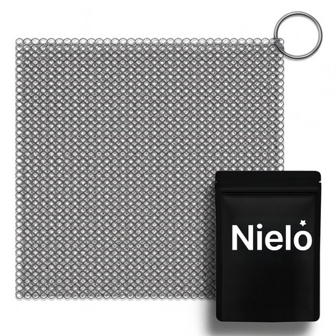 니엘로 316L 스텐링 수세미 탄냄비 철수세미 텀블러 세척 스테인리스 L316X, 1개, 12×10cm (작은사이즈)