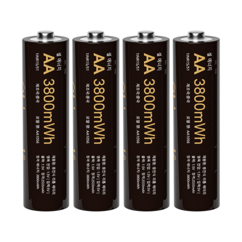 CHICNOD KC인정 AA 3800mWh 1.5V 고용량 리튬 충전식 건전지 다용도 호환 리모컨 무선마우스 어린이 완구, 3개, 4개입