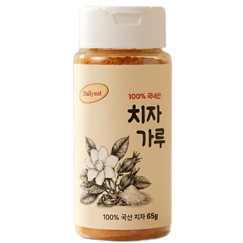 [대장균검사] 100%국산 치자가루 천연색소 치자열매 식용, 1개, 65g