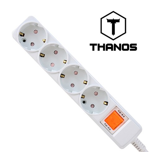 카닉스 타노스 통합 스위치 멀티탭 4구 16A, 5m, 1개