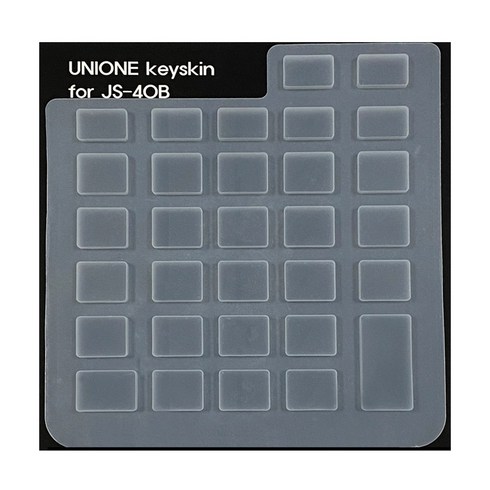 유니원 카시오 계산기 JS-40B 전용 실리콘 키스킨, 반투명, 1개