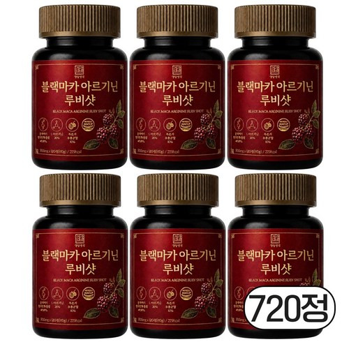 영양별곡 블랙마카 아르기닌 루비샷, 6개, 120정