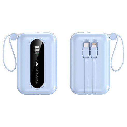RYZO 보조배터리 30000mAh 대용량 초슬림 초경량 3in1 슈퍼 급속충전 22.5W 보조배터리 항공 표준에 부합, 푸른 색