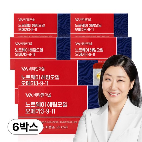 비타민마을 노르웨이 Epax원료 rTG 알티지 헤링오일 오메가3-9-11, 6개, 30정
