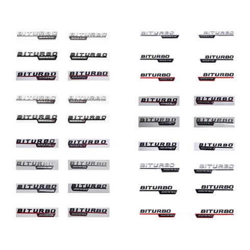 벤츠 호환 BITURBO 바이터보 4매틱 AMG 휀다 레터링 엠블럼, 신(조수석)4매틱+(크롬), .
