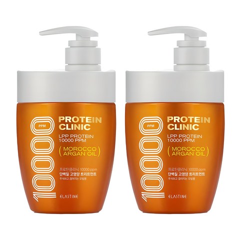 엘라스틴 프로틴 클리닉 10000 고영양 단백질 트리트먼트 플로럴 머스크향, 700ml, 2개
