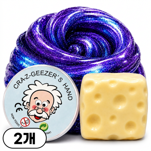 루모아 무중력 박사퍼티 슬라임+크런치 치즈슬랑이 말랑이 2종SET, 1개, 160g, 오로라나잇+크런치치즈